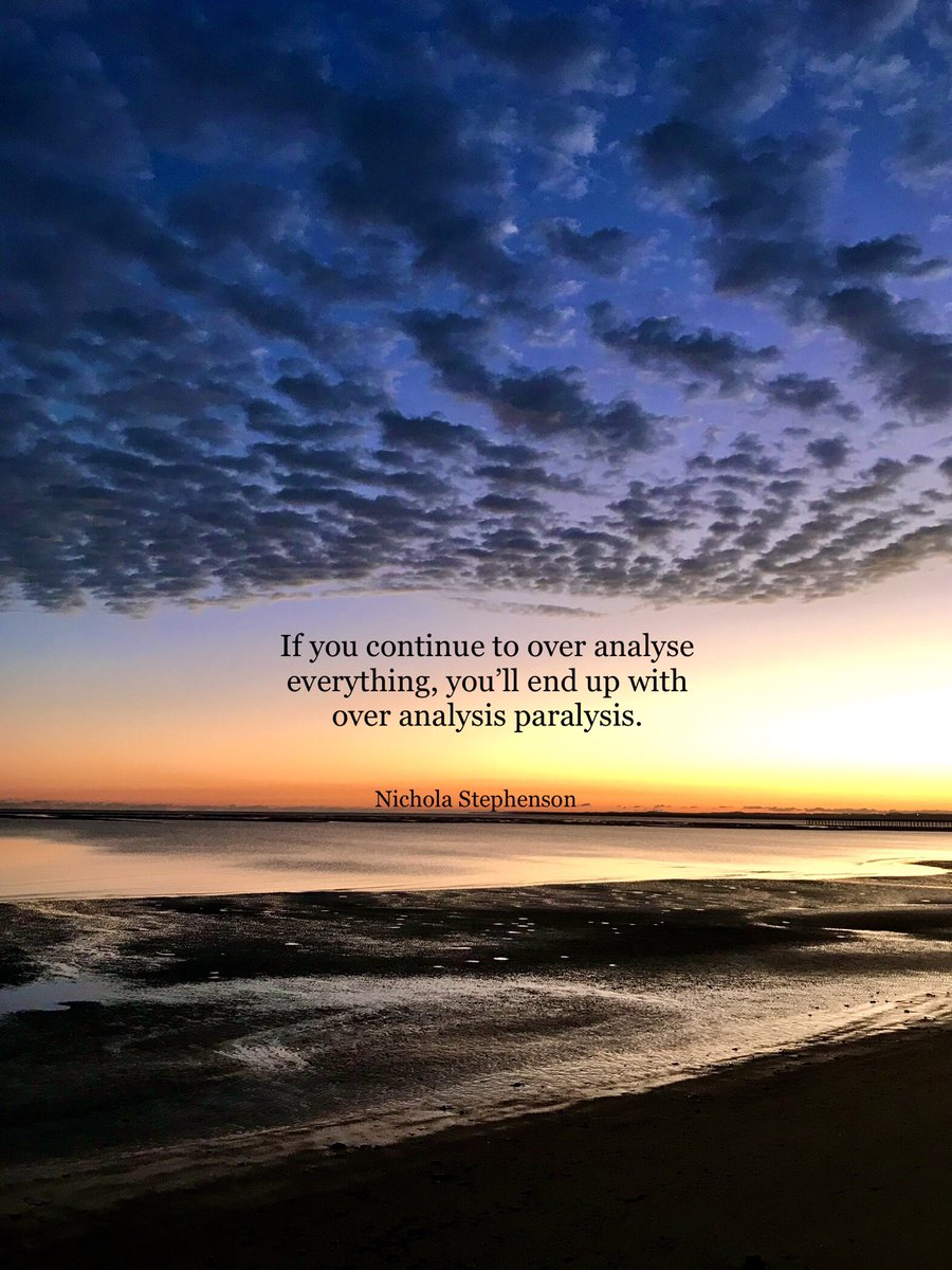 nickystevo's tweet photo. If you continue to over analyse everything, you’ll end up with over analysis paralysis! #anxiety #positive #mentalhealth #mindset #justdoit #mentalhealthmatters #thinkbigsundaywithmarsha #motivation #inspiration #mentalhealthawareness https://t.co/Io1GVrsc9t