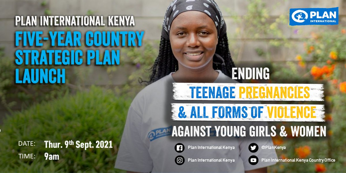 PlanKenya's tweet photo. Today we officially turn a new leaf as we set forth a NEW and BOLDER path in Ending teenage pregnancies and all forms of violence to girls and young women in Kenya over the next 5 years.#PlanKenyaStrategyLaunch

Join us for the live stream: https://t.co/f7h4Arg4QA https://t.co/NaMVn8Wvw7