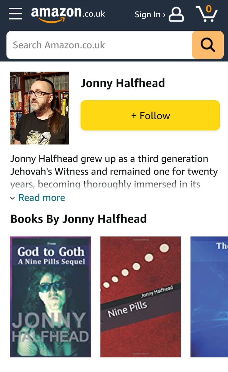 jonnyhalfhead's tweet photo. If you enjoyed one of my books recently could you leave a review on Amazon please #GodToGoth #NinePills #EXJW #goth #sophielancasterfoundation #wgwgothweekend #iGotOut #JehovahsWitnesses https://t.co/pxEdQLs9Jj