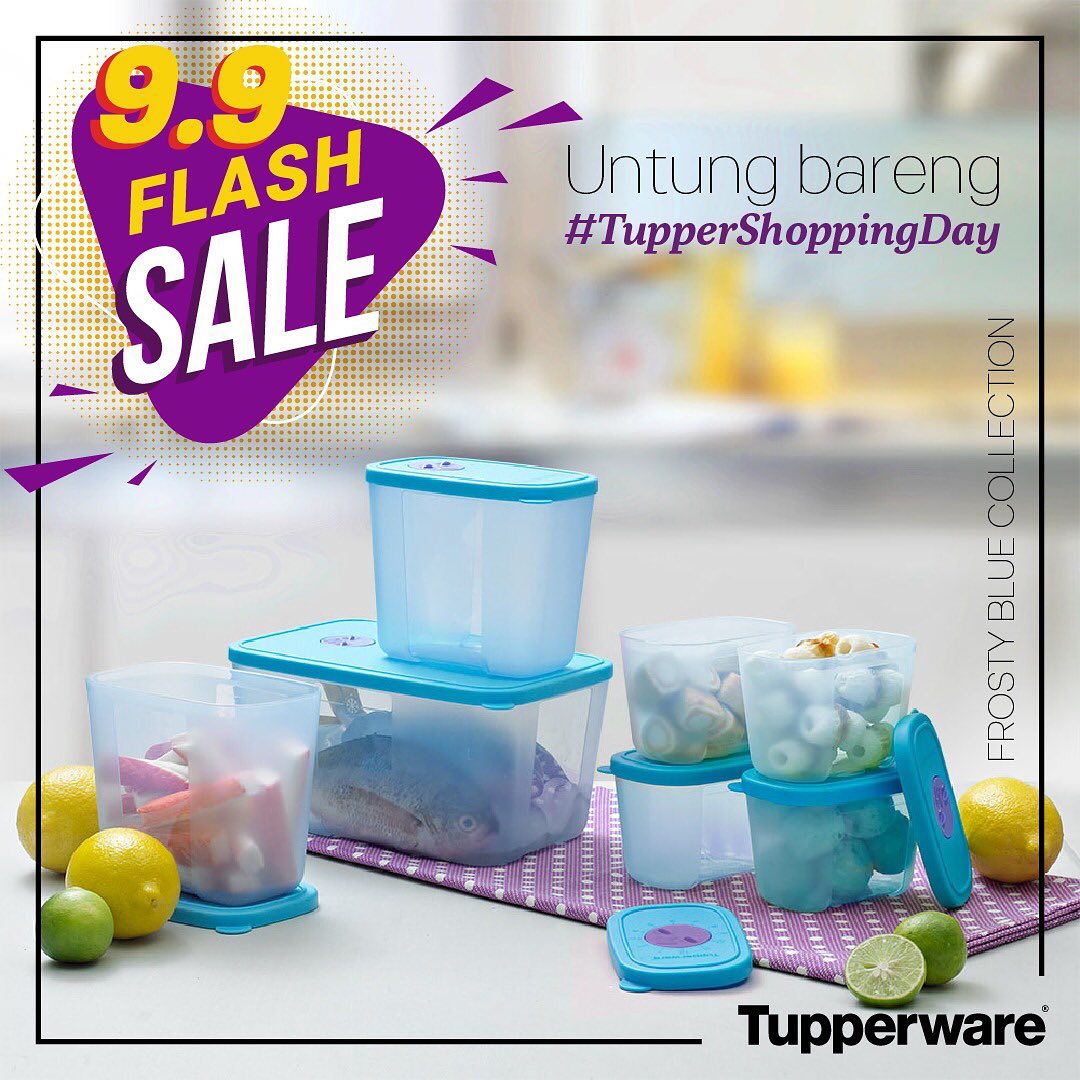 ‼️9.9 FLASH SALE‼️

Jangan lupa hari ini 9.9!! Ada banyak kejutan diskon dari Tupperware buat kamu!!
Yuk untung bareng #TupperShoppingDay!! Ini saat nya check out Tupperware impian kamu😍