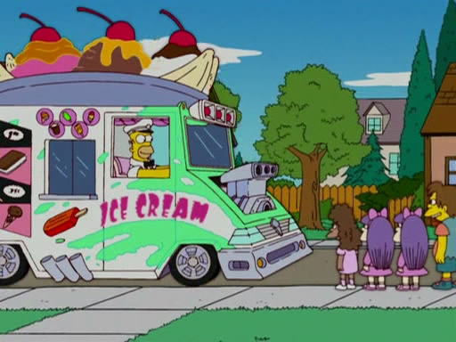 Видео про мороженщика. Симпсоны мороженщик. Мороженщик 1. Фургон мороженщика. Машина мороженщика рода.