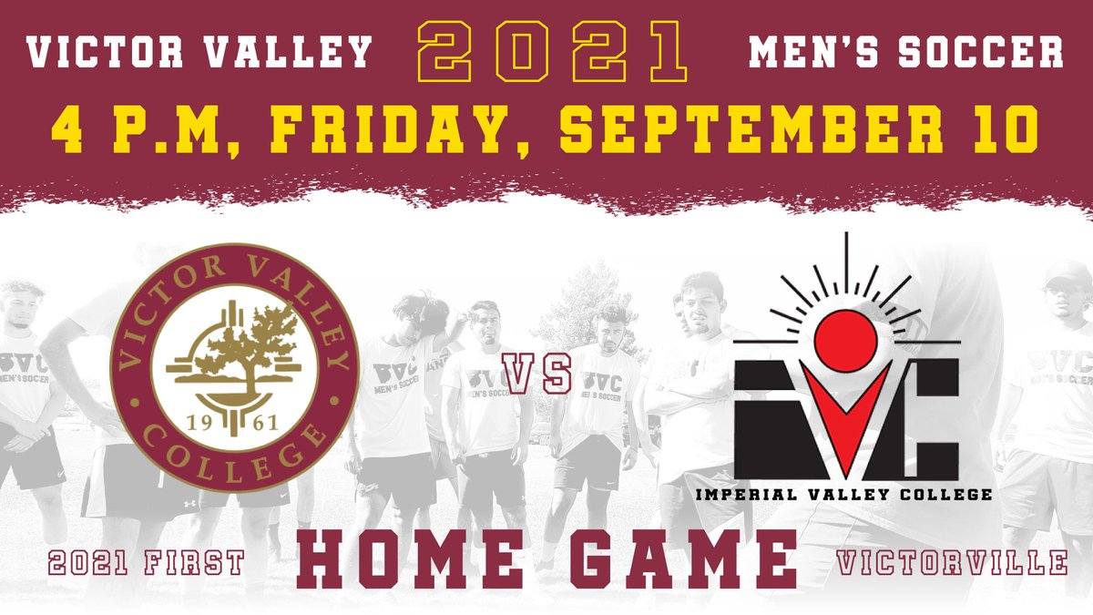 The undefeated <a href="/VVCedu/">VVC</a> Men's #Soccer Squad hosts its first 2021 home game this Friday at 4pm vs <a href="/IVcollege/">Imperial Valley College</a>. #HighDesert #Futbol
