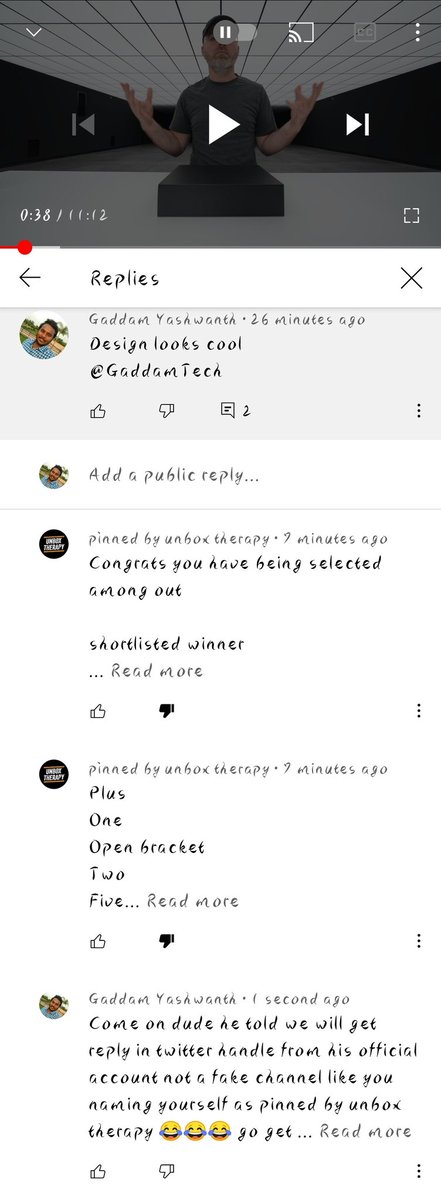 GaddamTech's tweet photo. ⚠️Scam Alert⚠️ Please don't fall for these cheap tricks and know you will get notified from official Twitter handles of @LewLater @UnboxTherapy https://t.co/KCeE07oOYv