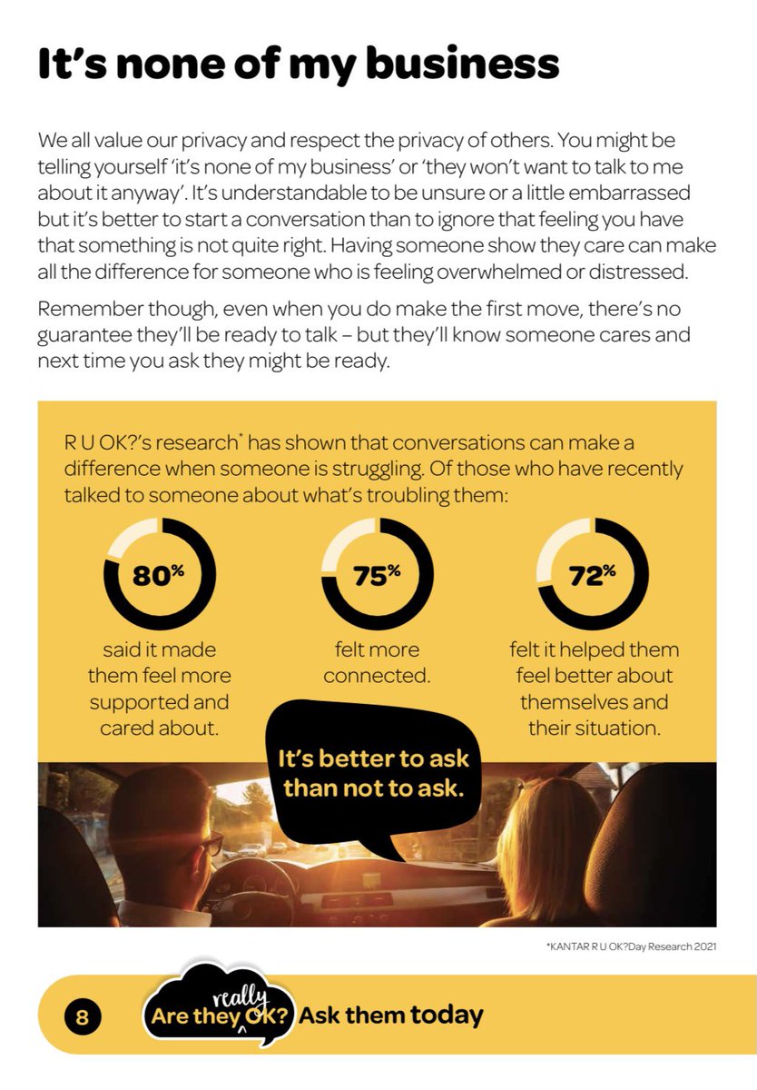 What if you feel it’s none of your business? Stats show that it’s better to ask than not at all. #RUOKDay