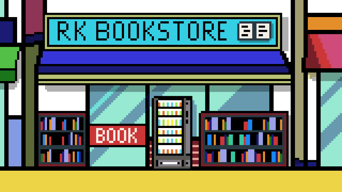 Integrated_rk's tweet photo. Coder trying #pixelart  : Day-11.
Made #bookstore . A town isn't a town without bookstore.
@Pixel_Dailies 
 
#pixel_dailies  #aseprite https://t.co/ksMSj2WDB5