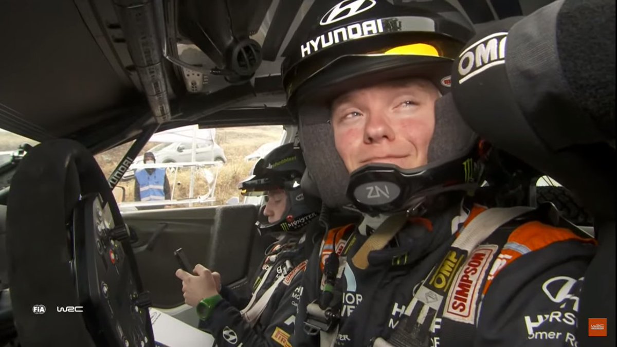 'All under control' face by @OliverSolberg01 

Go #TeamSolberg! 

#Wolfpack #WRCLive #WRCenEspañol #RallyInsidePlus #AcropolisRally #WRC #OliverSolberg