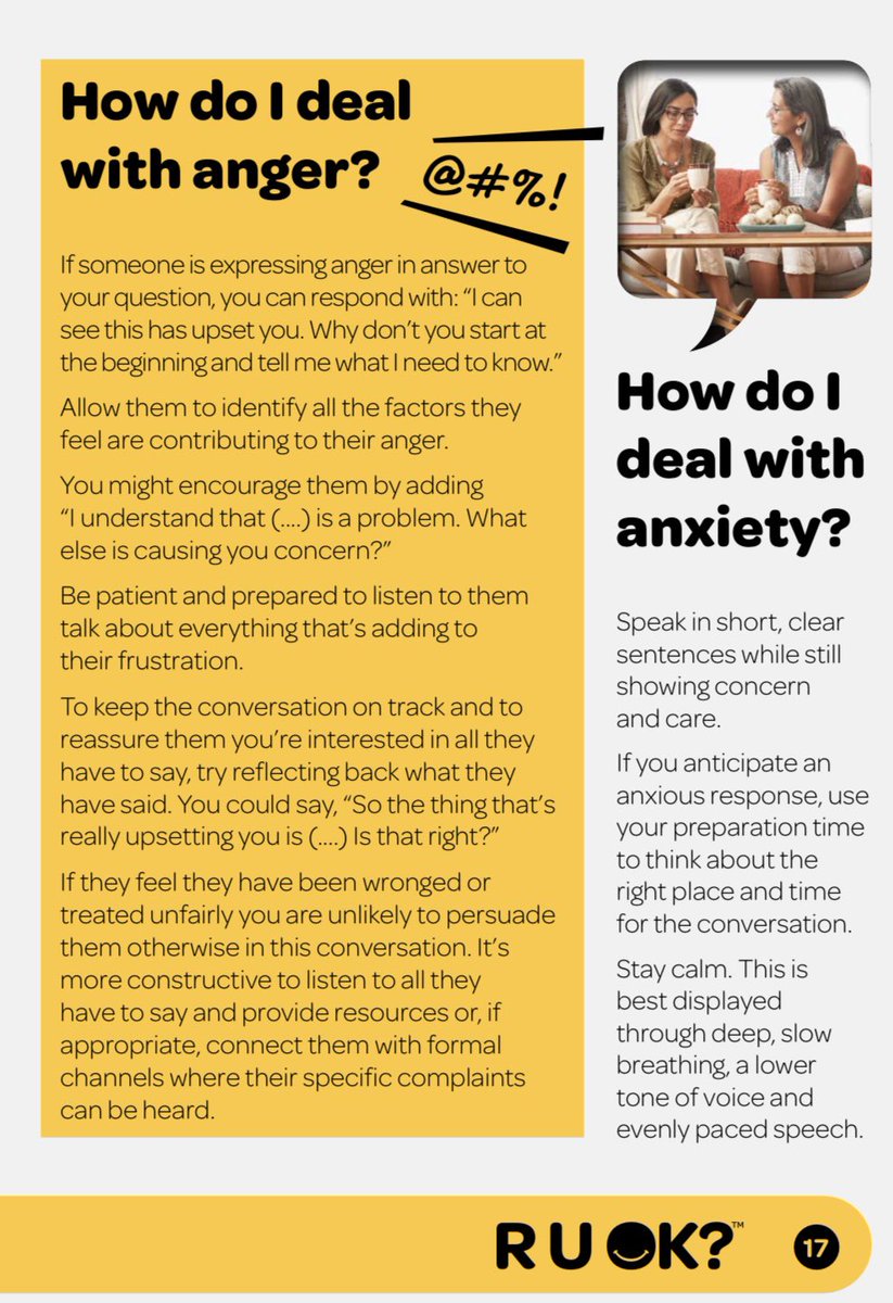 What happens if sh*t gets real? Be a good listener. Manage the emotions first, then the issue. Stay calm. #RUOKDay