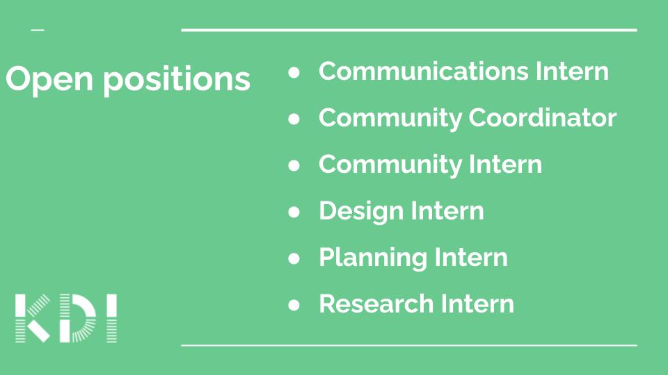 #IkoKazi Passionate about social justice? Want to work with communities to create/enhance physical, social &amp; economic infrastructures promoting equity?  KDI is hiring for several positions based in Kenya. Learn more about the positions &amp; how to apply at kounkuey.org/jobs