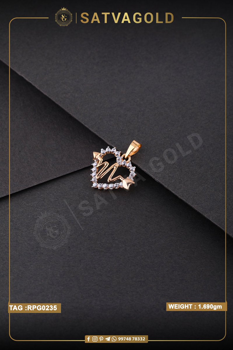 SatvaGold's tweet photo. Soulmate love pendant will be reminder of your loved once.
.
Whatsapp:9974878332
.
Shop: https://t.co/1mSCqNQ5KK
#satvagold #gold #puregold #pendant #pendantlove #goldaddict #jewelleryaddict #jewellry #jewellrydesign #fashion #stylist #CZ #twitterpost #goldring #mangalsutra https://t.co/PWDLXQbFZ3