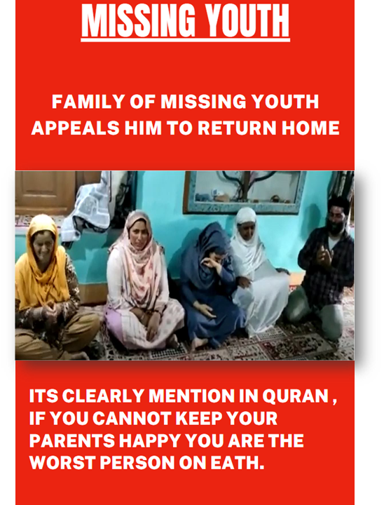 khatana_ashraf's tweet photo. The family of a 21-year-old youth who has gone missing from Srinagar has appealed to him to return home. The family said that Ishfaq Ah Dar of #Kothipora Budgam has been missing from home since Sep 6. #Kashmir
#AppealToEveryone #NoToViolence #Youth #ReturnHome #MotherCall #Help https://t.co/a9qzCe8C6I