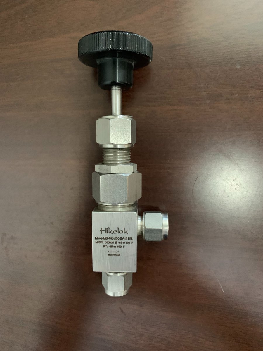 DarcyXi0813's tweet image. Hikelok® Metering Valves
MV4-M6-M6-ZK-BA-316L
0.04 Cv
5000 psi (344 bar)
M 6 mm ×M 6 mm
PTFE
Angle 
0.062 in 1.6 mm (Orifice Size)
316L S.S. 316 S.S. 304 S.S.
If you need more information, pls contact
+86 18727025821(WhatsApp)
Sales2@hikelok.com

#fluidsystem #manufacturing