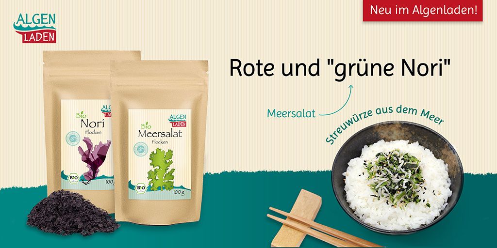 algenladen's tweet photo. Meersalat / Ulva / Ao Nori / "grüne Nori" hat viele Namen.

Sie und ihre rote Verwandte findet ihr in Bio-Qualität als tolle Umami-Streuwürze für eure Bowls NEU bei uns! 

Schnappt Euch gleich die ersten eingetroffenen Exemplare
https://t.co/AxKDzV9JsA

#seaweed #algengenuss https://t.co/s9tFINSecF