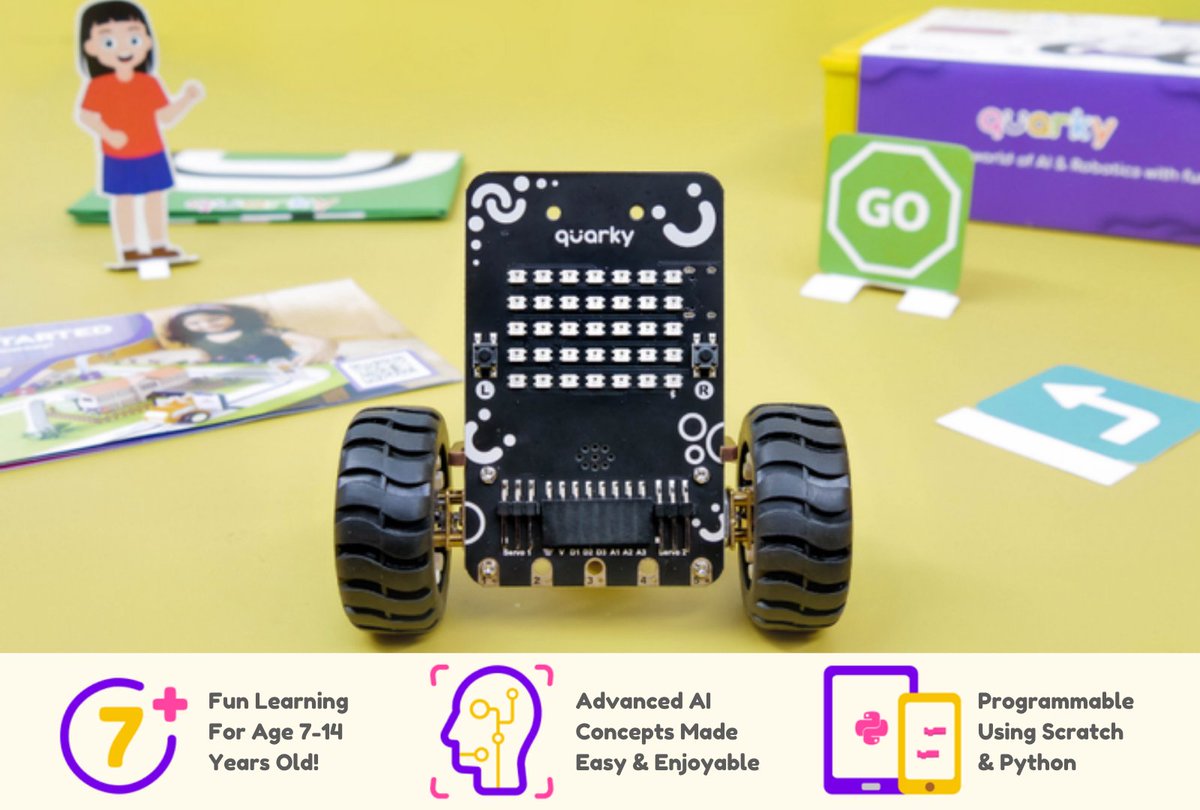 hyperstarter's tweet photo. The overfunded Quarky AI learning companion is now on Kickstarter. Helping your child learn about artificial intelligence and robotics https://t.co/8Oa0EqmGie #robofriends #Robotics #programming #kidtech #edtech #stemforkids #kickstarter #kidtech #stem #science #education https://t.co/AIZro36Sxj