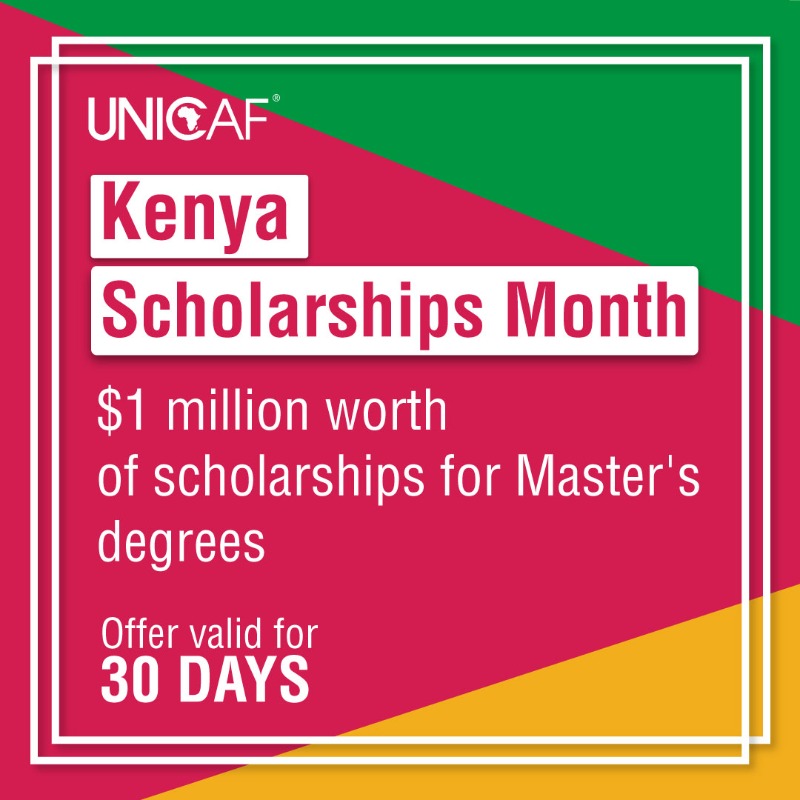 UNICAForg's tweet photo. Unicaf is proud to announce Kenya Scholarships Month. Apply now to earn a scholarship for a recognised Master’s degree.