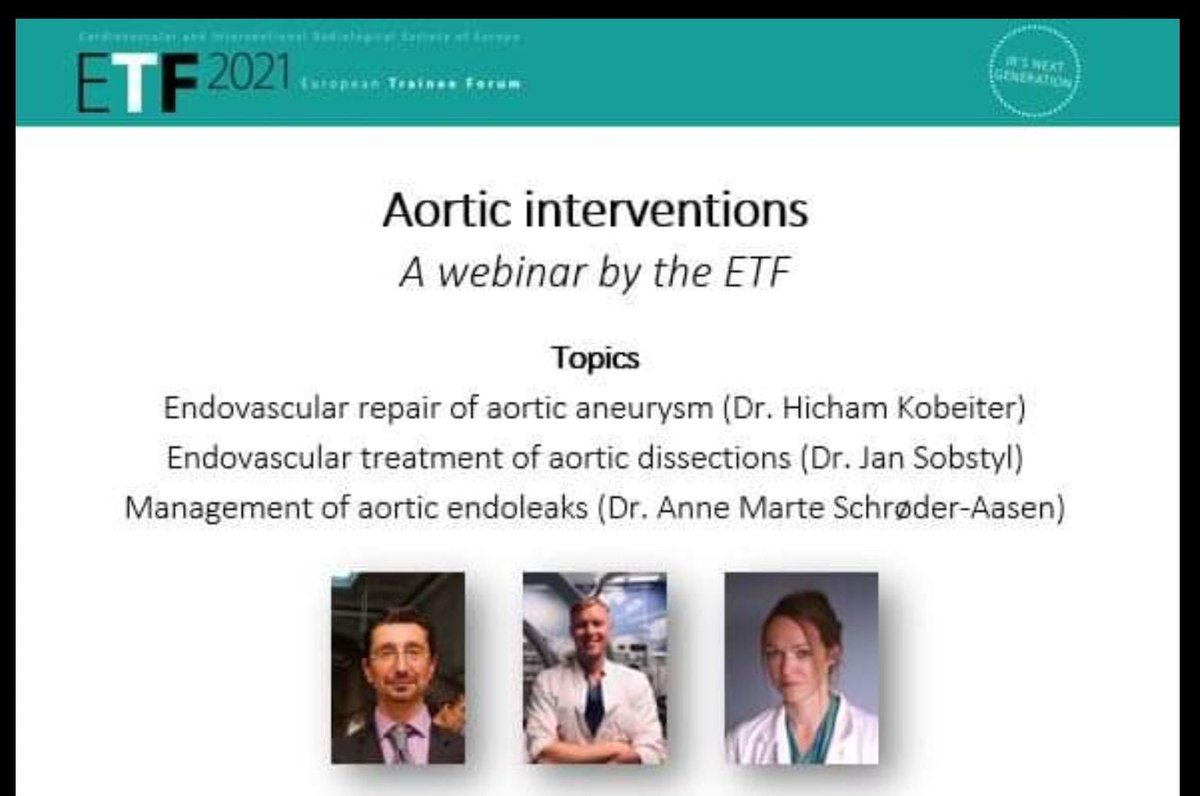 Vania TACHER (@vaniatacher) on Twitter photo ⭐️Don’t miss <a href="/ETF_IRtrainees/">CIRSE European Trainee Forum</a> webinar about aortic intervention ! ⭐️Today at 6pm ! @CERFradio #irads <a href="/RadiologieUNIR/">UNIR Radiologie</a> <a href="/GuERI_France/">GuERI</a> #noscalpel
Registration :👇
us02web.zoom.us/webinar/regist… ⭐️Don’t miss <a href="/ETF_IRtrainees/">CIRSE European Trainee Forum</a> webinar about aortic intervention ! ⭐️Today at 6pm ! @CERFradio #irads <a href="/RadiologieUNIR/">UNIR Radiologie</a> <a href="/GuERI_France/">GuERI</a> #noscalpel
Registration :👇
us02web.zoom.us/webinar/regist…