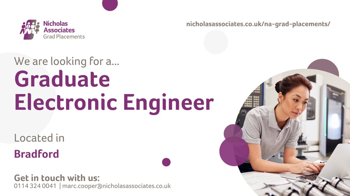 GradSpecialists's tweet photo. 🚨ICYMI - Check out this exciting new opportunity!⠀
💼Graduate Electronic Engineer ⠀
📍Bradford⠀
⠀
Get in touch with us for more information:⠀
☎️0114 324 0041⠀
✉️marc.cooper@nicholasassociates.co.uk⠀
⠀
#graduate #jobs #hiring https://t.co/FdoaxlnP87