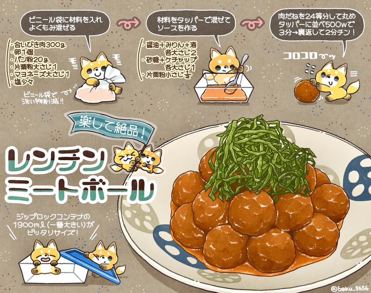 揚げる必要も茹でる必要もなし？！電子レンジで作れちゃう、お手軽な「ミートボール」のレシピ！