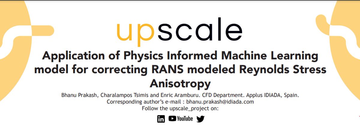 upscale_project's tweet image. The physics informed #machinelearning  (#PIML) approach in UPSCALE Project #research is aimed to enhance the accuracy of an-isotropic component(A) of Reynolds Stress tensor modelled by Reynolds Averaged Navier Stokesbased turbulence models. 

👇👇👇

upscaleproject.eu/wp-content/upl…