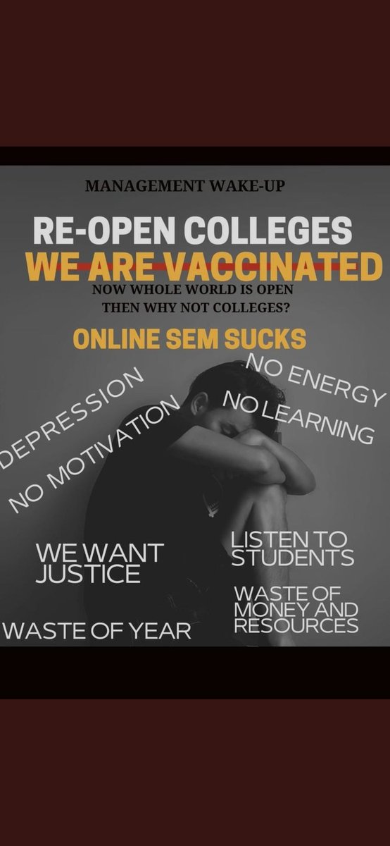 Abcd07109188's tweet image. #Reopen_IIT_IIIT_NIT
Some friends&apos; financial condition makes it very difficult for them to buy laptops, androids for online studies .Reopening Campus is the need of the hour.
@karandi65 @PMOIndia @myogiadityanath @dpradhanbjp 
#Campus4ug
#Reopeniitk
#Reopen_iit_iiit_nit