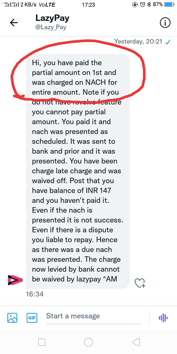 bhupindar_singh's tweet photo. @FinMinIndia @RBI @DasShaktikanta @PMOIndia @rashtrapatibhvn @Lazy_Pay Dumbsters 4m lazypay say pay manually on 1st &amp; if paid then refuse by saying partial payment not allowed as u do not have revolve facility, whereas their app show next due date as 18 March 2021 @LCAI_Support https://t.co/XHUlEXJE1g