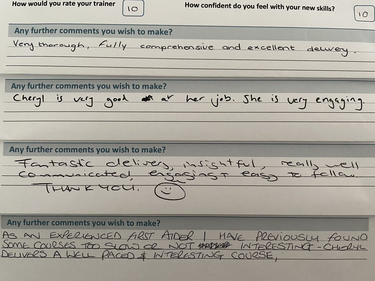 Lovely to be back in the classroom with a long term client, albeit in smaller groups. The last few days have been their 12 hour paediatric first aid @imago_community it was lovely to see everyone again! Thanks for such lovely comments guys 😘