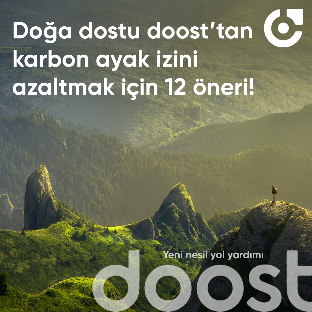 heydoost's tweet photo. Doğaya verdiğimiz zararı en aza indirmek, doğaya saygılı yaşamak bizim elimizde! Gelin araçlarımızın karbon ayak izini azaltalım; doğamıza, doğal kaynaklarımıza yeniden sahip çıkalım. Detaylar Doost Blog sayfasında! 
#doost #YeniNesilYolYardımı #ÇağırmanYeterDoostÇözer https://t.co/bugalGFTho