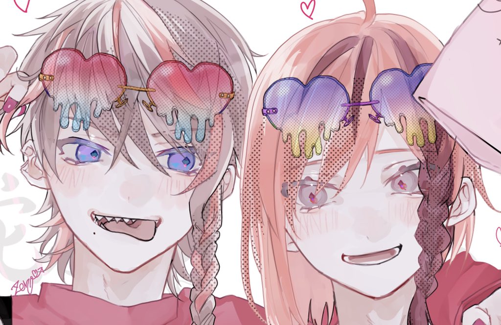 「💖🤍💖
if 現代服の2人 」|ぜろつーのイラスト