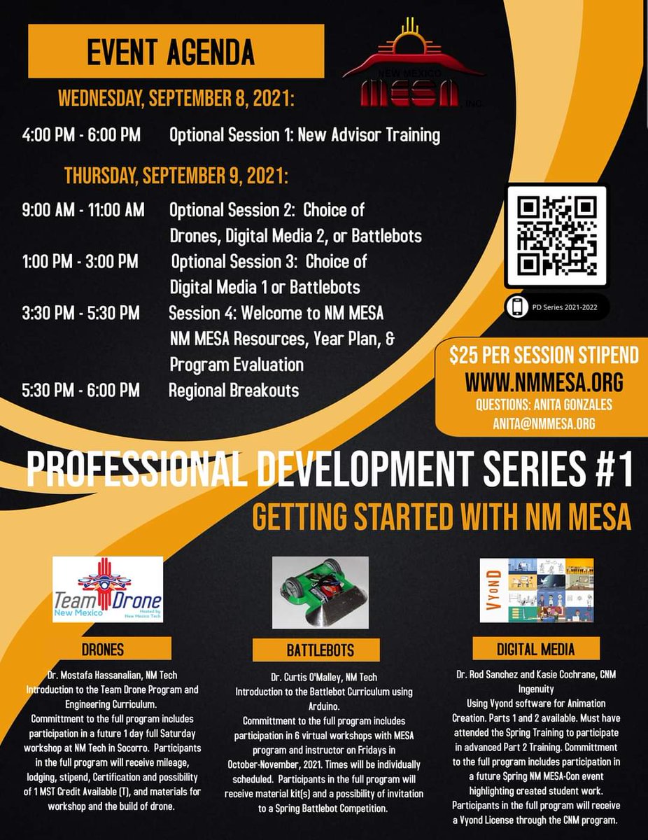 Our first Statewide Teacher Professional Development of the year! Thank you to NM Tech and CNM Ingenuity for your continued partnership and support.