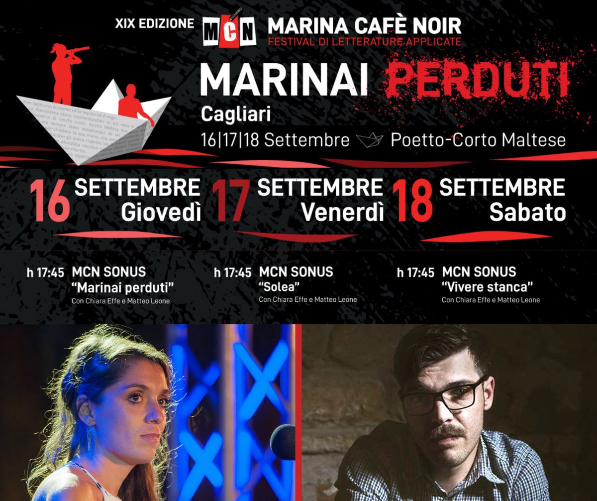 15 Minuti
#mcnsonus
15 minuti all'inizio di ogni serata in cui il timone del #festival è affidato a due delle voci più importanti del panorama musicale isolano: #ChiaraEffe e #MatteoLeone.
#mcn2021 #marinaiperduti