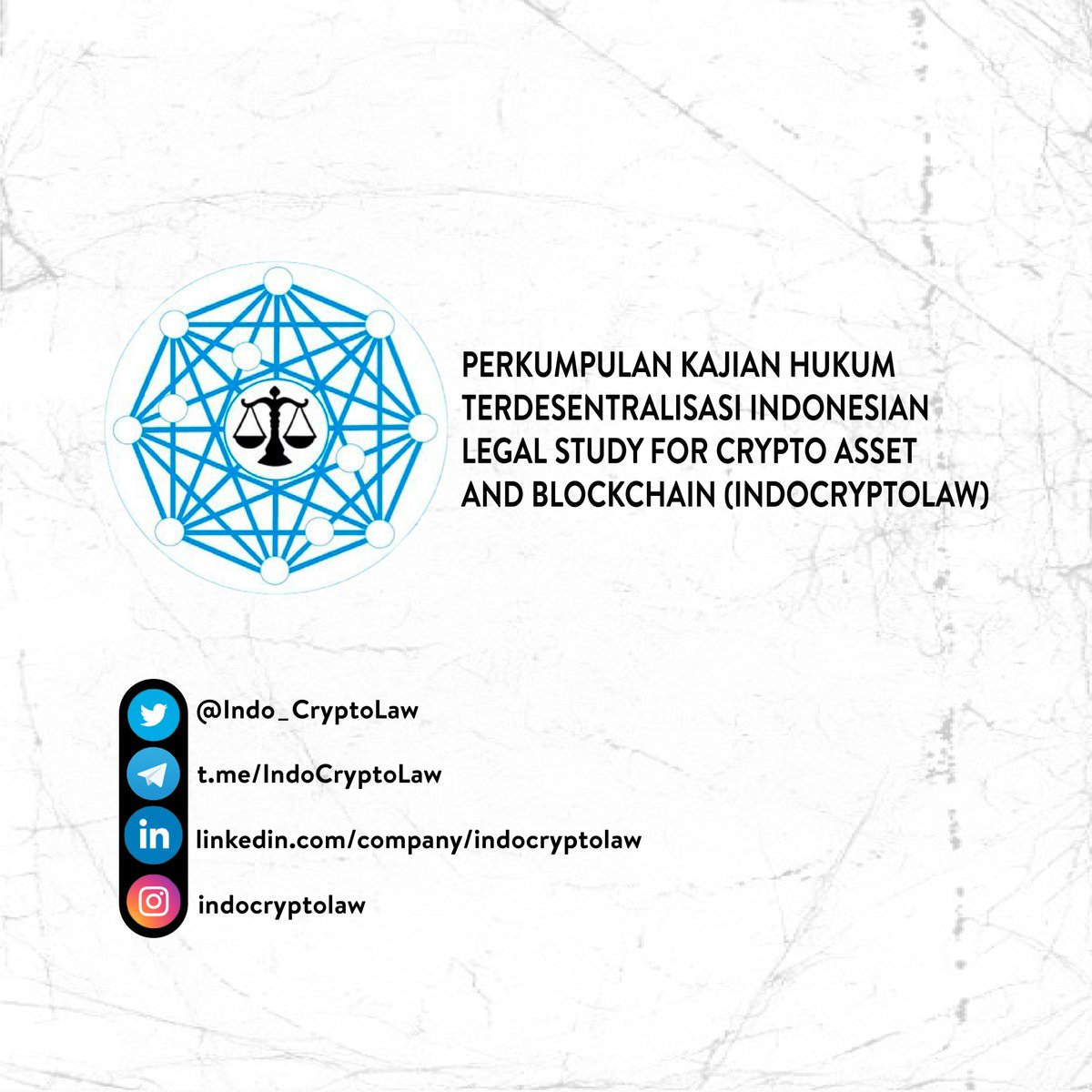 Indo_CryptoLaw's tweet photo. Temukan kita!

Instagram: @indocryptolaw
Twitter: @indocryptolaw @indo_cryptolaw
Linkedin: Indonesian Legal Study for Crypto Asset and Blockchain
Telegram: @indocryptolaw

#DecentralizedNow #technology #IndoCryptoLaw #Blockchain #Cryptocurrency #Indonesia #smartcontracts https://t.co/JUlNf43PFq