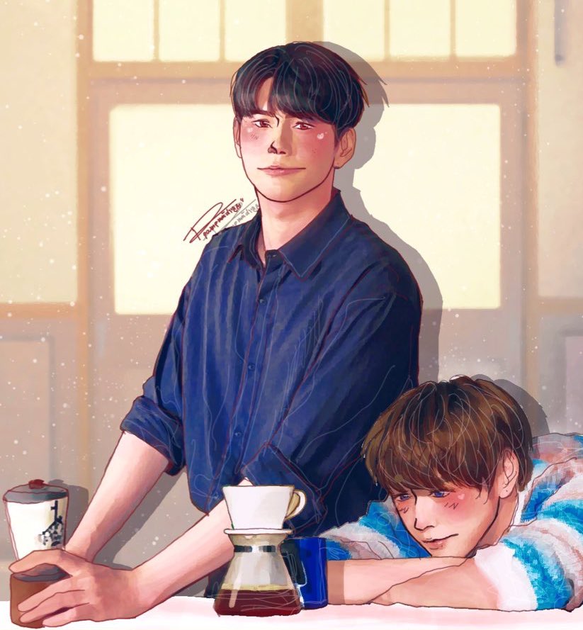 Pumpuiid18's tweet photo. Coffee time with U☕️✨

#ongniel #nielong 
#artworks #แฟนอาร์ต
#rainrisiartwork https://t.co/ne8GiJ138o