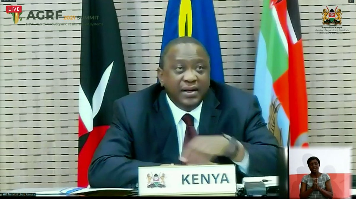 AGRA_Africa's tweet photo. 'The youth are #Africa's greatest strength. They are agents of change who can and will drive #Africa's #agricultural transformation' - H.E. President Uhuru Kenyatta speaking @TheAGRF's Presidential #Youth Town Hall #AGRF2021 https://t.co/e4EAErGOuG