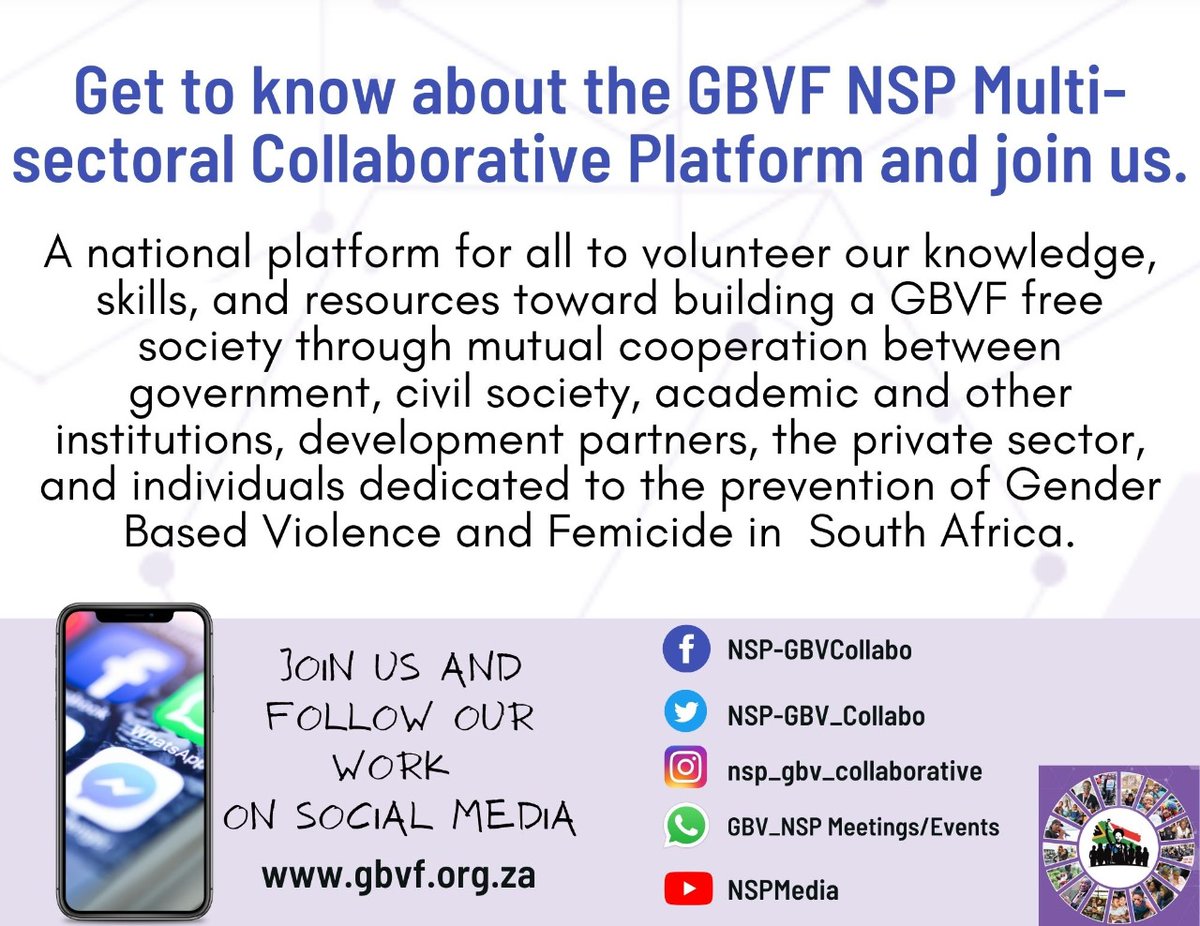 Check out our website and sign up! #JoinNSP_MCP #100DayGBVF

gbvf.org.za