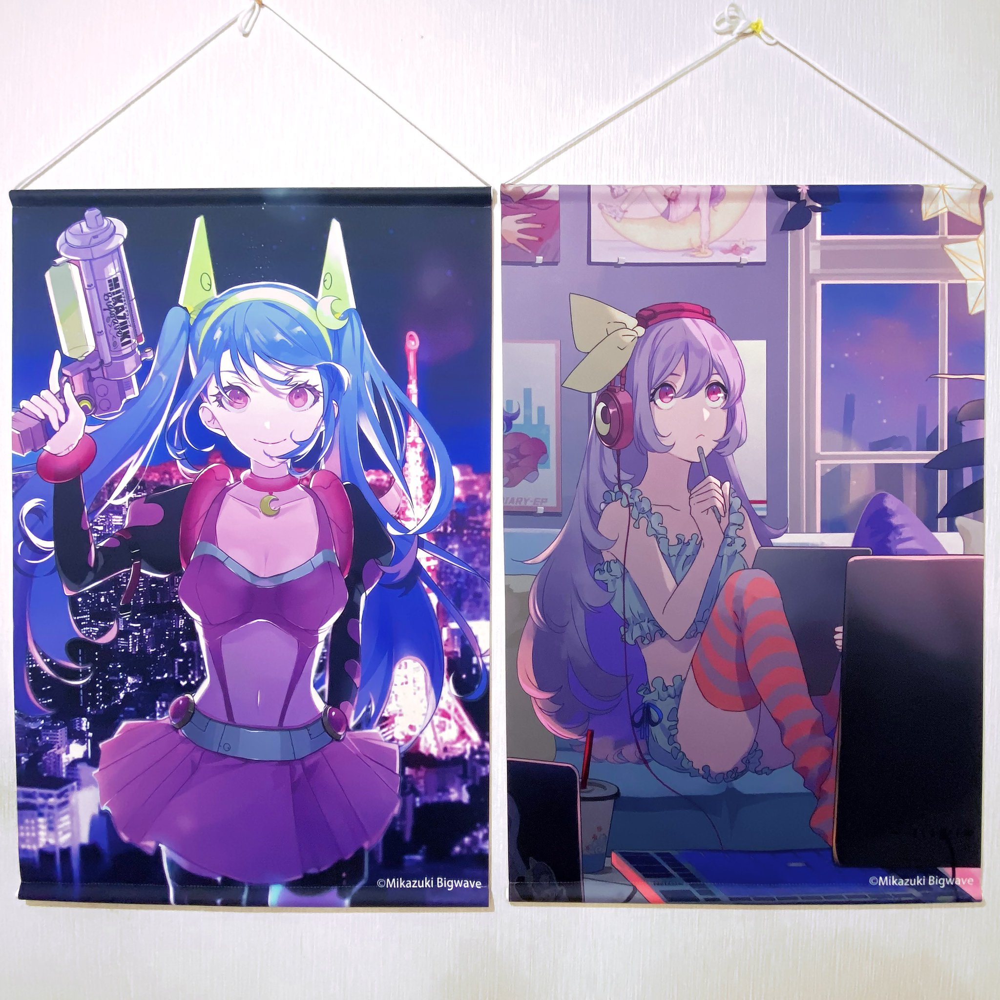 つやあり 星空ROMANTIC ミカヅキBIGWAVE タペストリー | kdcow.com