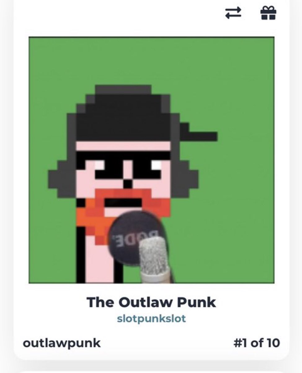 DCLXVI_NFT's tweet photo. Recently just minted @theoutlawttv slot punk NFT on @WAX_io . The outlaw is a live slot streamer on twitch. So make sure to follow him. Don’t miss the next big win in real time  #twitch #slotstream #slotpunks #wax #NFT #theoutlawtv #streamer https://t.co/DywagqWJbV