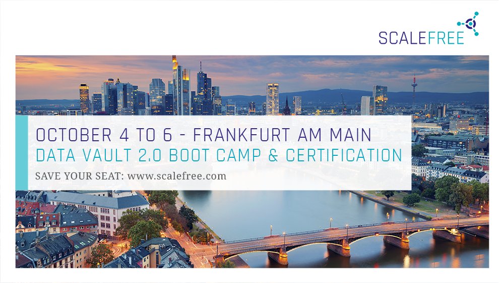 Finally! Our next on-site Data Vault 2.0 Boot Camp! For everyone who has been waiting to attend in person, here is your chance 🥳 
There are only limited seats available, so don't hesitate too long and book your seat now 💻🏃‍♂️💨
ow.ly/WLa850G3yEC
#datavault #scalefree #BI