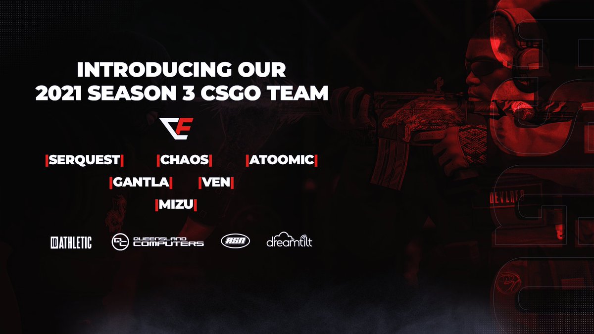 [#CSGO] [#ANNOUNCEMENT]

Announcing our new CS:GO roster for LPL-A Season 3. Keep an eye out for the post for the guys first game tonight a little bit later!

#COLLATERALDAMAGE | #WHATEVERCOST
