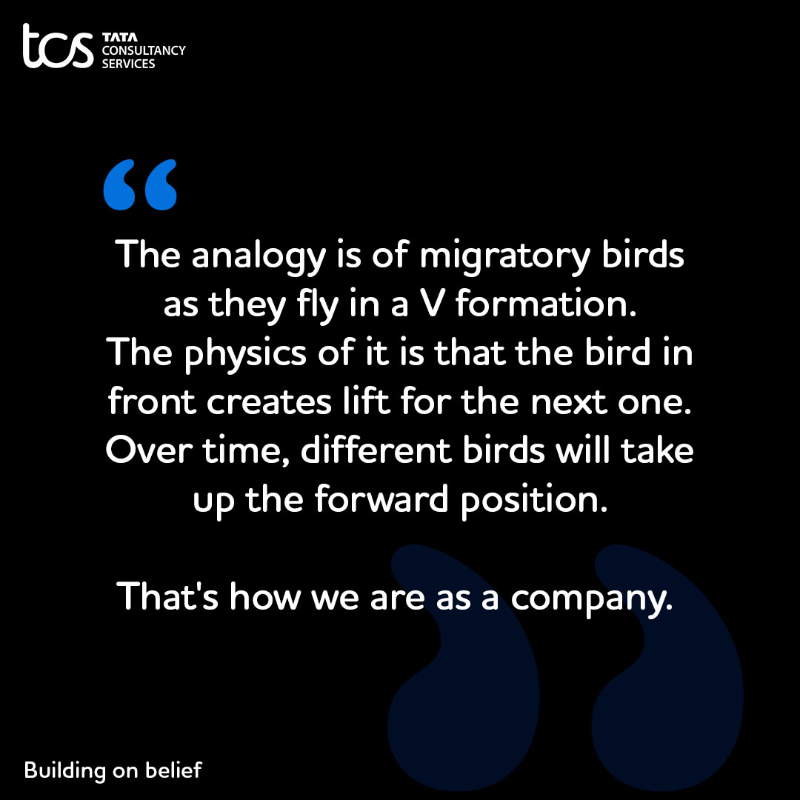 TCS's tweet photo. Our CEO &amp; MD, Rajesh Gopinathan in conversation with @ETtech shares an interesting analogy on how TCS is placed within the Tata Group.
Read more: https://t.co/UT34z1Tzm6 @ragkrishnan_ET