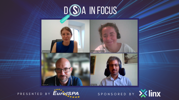 euroispa's tweet photo. Thanks again to our panelists today, @rochelag, @DNBSevilla & @FeixMichal, who gave very interesting insights into #reportobligations and #transparency in the #DSA! Great start to the day, and plenty of food for thought. Thanks to all those who could attend👏 #DSAinFocus https://t.co/fwbV7b3HEy