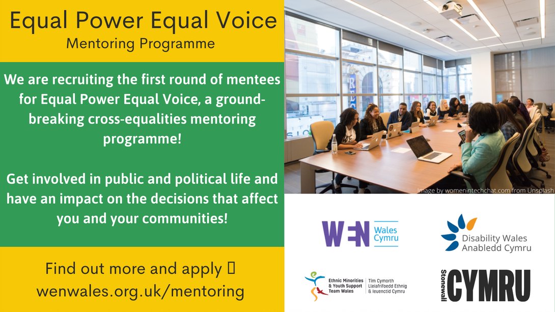 @equalpowercymru: Equal Power Equal Voice Mentoring Programme Q & A sessions Thinking of making a #mentee #application to join the programme? Join the mentoring team to discuss the programme, and ask any questions that you may have eventbrite.co.uk/e/equal-power-…