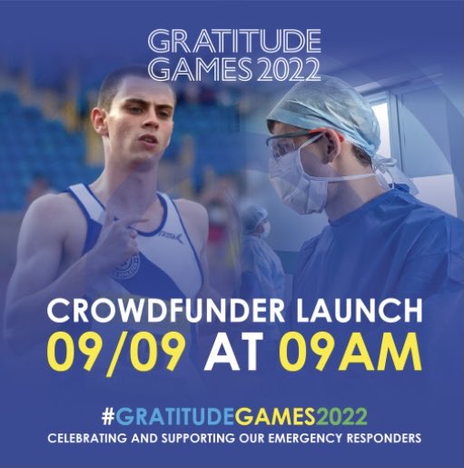 The first ever Gratitude Games is coming to Manchester in 2022! The Gratitude Games aims to create a nation where every Emergency Responder is supported in their mental health. Help me ensure it happens by donating to the Crowdfunder. Donate if you can 🤍 crowdfunder.co.uk/gratitudegames…