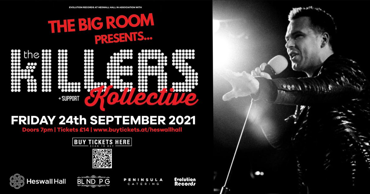 EvoRecordsUK's tweet photo. ๐จ JUST OVER 2 WEEKS! ๐จ
๐ Friday 24th September 2021
๐ ADV TICKETS ยฃ14
๐ https://t.co/9wc7d3N3CA
๐ @TheBigRoomLive @HeswallHall
Numerous drinks & 2-4-1 cocktails (7pm-8pm) from the @BlindPigHeswall
#LiveMusic #Music #TheKillers #TheKillersBand #BrandonFlowers https://t.co/H4If2g3G6Y
