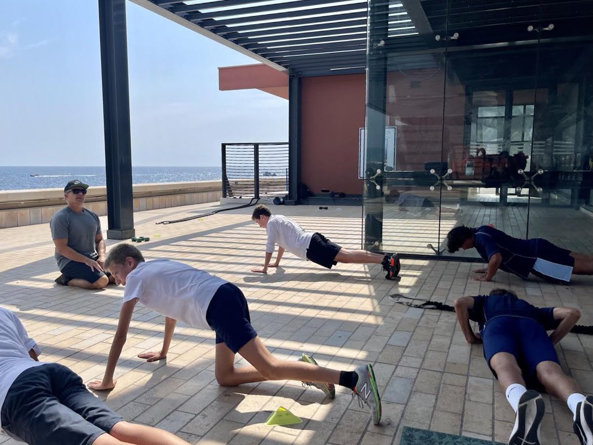 ISMonaco's tweet photo. Our Year 10 and 11 students started their Future Proof lessons this week, with our fitness group students training hard with Damian from Boost Monaco! 💪

#futureproof #secondaryschool #fitness #boostmonaco #monacoeducation #ismonaco https://t.co/Hkb6GgkIwq