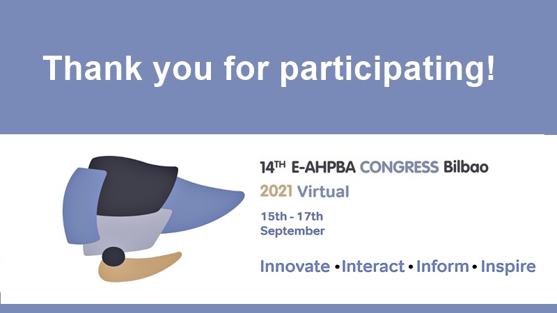 THANK YOU to all of the #EAHPBA2021 delegates, industry partners, presenters and speakers who have made this year's extraordinary scientific meeting such a success.

We look forward to hearing your feedback and to welcoming you as a member of the E-AHPBA.

eahpba.org