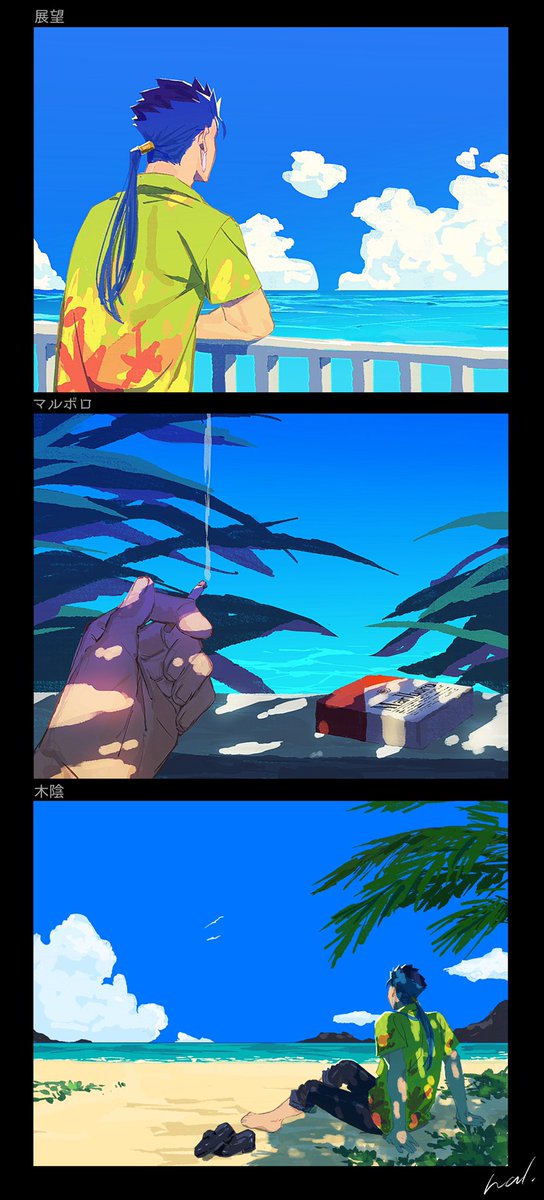 lllhaaaaalhal's tweet photo. 夏ランサー動画で使用したイラストの一部まとめ🌺 https://t.co/Vua7aRuhmV