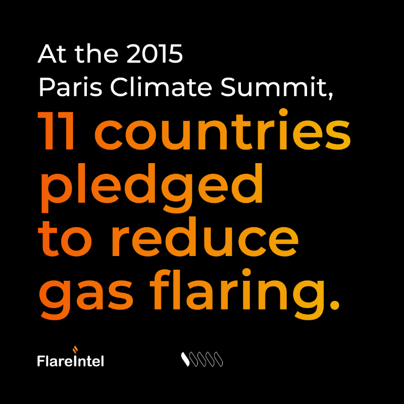 FlareIntel's tweet photo. In 54 days, the world will come together at #COP26 and pledge yet more climate promises. But at the 2015 Paris Climate Summit, 11 countries promised to reduce gas flaring, seven of which, actually increased flaring. https://t.co/38Ar5wNjLg