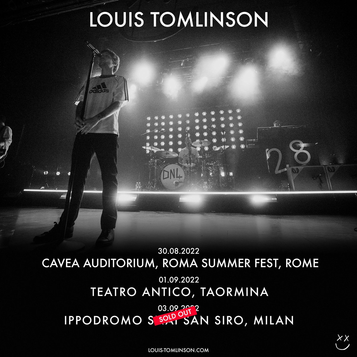 Italy! We’ve added more dates. Who will we see there? Live Nation pre sale starts tomorrow at 11am CEST. General sale starts Tuesday 14th September at 11am CEST. louis-tomlinson.com