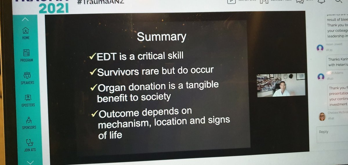 #traumaANZ Kenji Inaba giving us the bottom line on ED Thoracotomy. Great update for (in ANZ) an infrequent intervention.