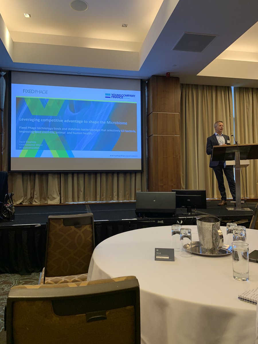 YCFscot's tweet photo. Next up is ‘David Browning’ - CEO of @FixedPhage who is discussing leveraging competitive advantage to shape the microbiome #YCF2021 #YCFconference https://t.co/YHyQwcWfox