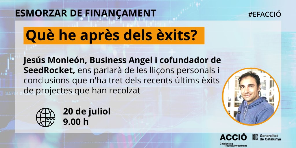 accio_cat's tweet photo. Vols aprendre dels recents casos d'èxit de @seedrocket? 

🚀 Connecta't al proper #EFACCIÓ! @jemonleon, cofundador de SeedRocket, ens explicarà les lliçons personals i conclusions que n'ha tret ⬇️
https://t.co/j1mIXmuIB7

#StartupsCAT https://t.co/iIcFd3JQUZ